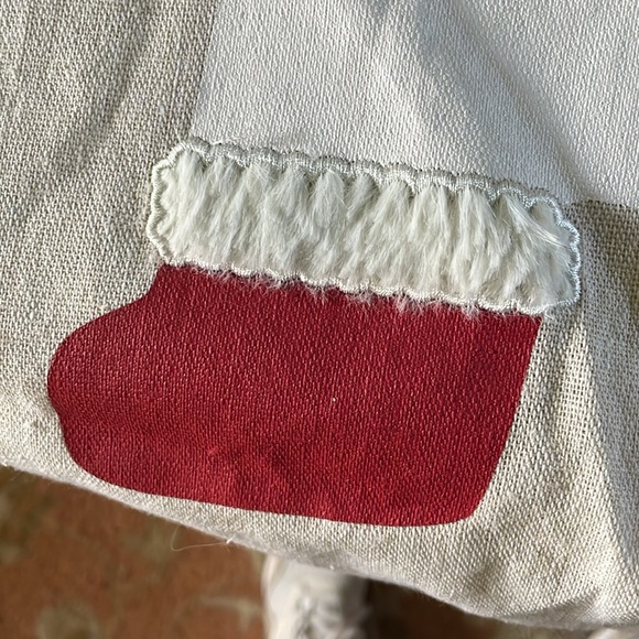 [ XL Canvas Santa Claus Unicorn Drawstring Christmas Gift Bag ] - Picture 3 of 6